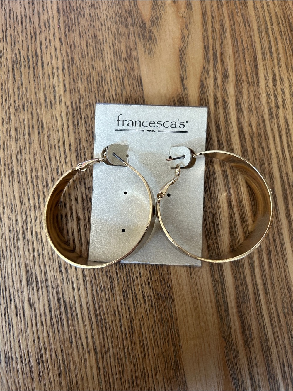 Francesca's Collections Shiny Gold Hoop Earrings